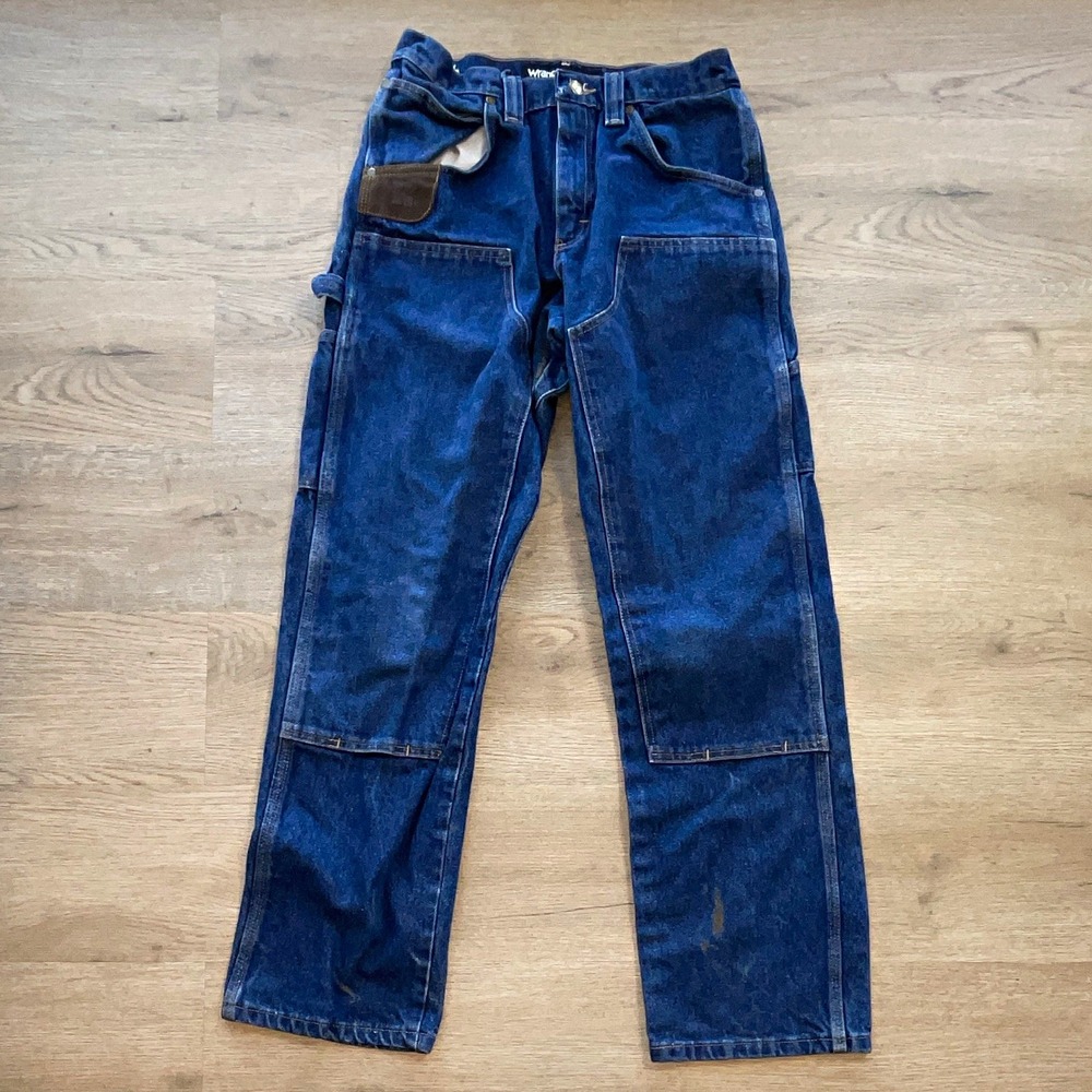 Wrangler RIGGS Workwear Men's 30x32 Blue Denim Carpenter Work Pants 103W030AI